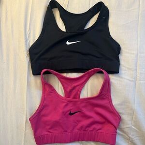 Nike Women's Black and Pink Sports Bras